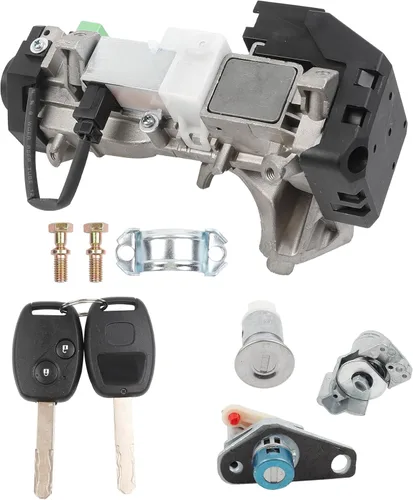 Dasbecan Conjunto de cilindro de bloqueo del interruptor de encendido compatible con Honda Accord CRV FIT Odyssey Civic 2006-2011 06350-SAA-G30