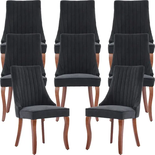 Miniatura 15 de ODUSE-DAILY Juego de 2 sillas de comedor de mediados del siglo en color beige, juego de 2 sillas modernas para cocina y comedor, sillas tapizadas