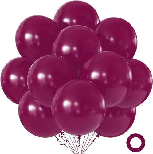 Miniatura 10 de KALOR Globos color morado ceniza de 18 pulgadas, 10 globos de látex mate, globos redondos grandes para bodas, baby shower, fiestas de cumpleaños