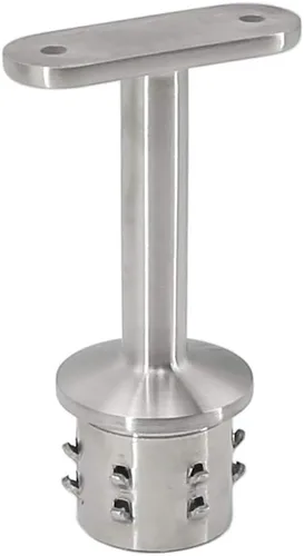 Miniatura 5 de Acero inoxidable 316 grado 1-5/8" OD poste montaje fijo 1-5/8" radio soporte barandilla apoyo, acabado satinado (SH-342)