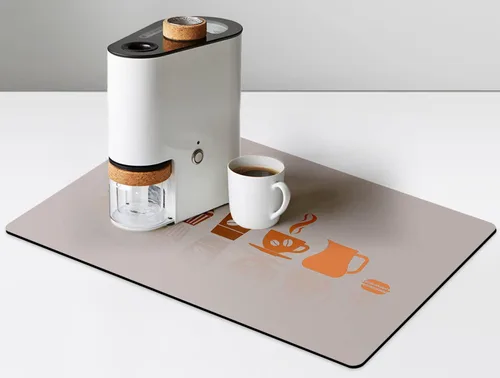 Miniatura 24 de Alfombrilla de bar de Golener, alfombrilla absorbente para derrames de cafetera, tapete protector de mostrador debajo de la máquina de espresso