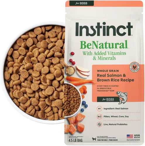 Miniatura 12 de Instinct Be Natural, alimento seco natural para perros, croquetas con recubrimiento crudo - carne de res real y cebada, bolsa de 25 lb