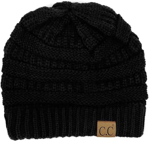 Miniatura 609 de C.C Trendy Warm Chunky Soft Stretch Cable Knit Beanie