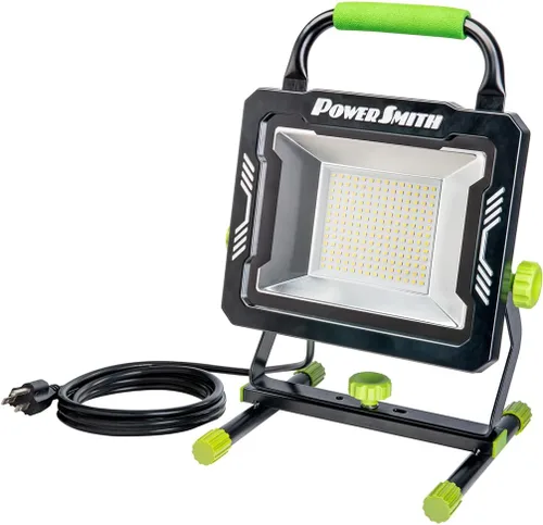 Miniatura 10 de PowerSmith 4000 lúmenes Luz de trabajo LED portátil con soporte de metal completo y interruptor sellado para luz de inundación para todo clima