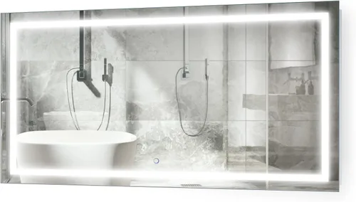 Miniatura 13 de Krugg Espejo de baño LED cuadrado de 24 x 24 pulgadas Espejo de tocador iluminado incluye atenuador y desempañador Montaje en pared vertical u