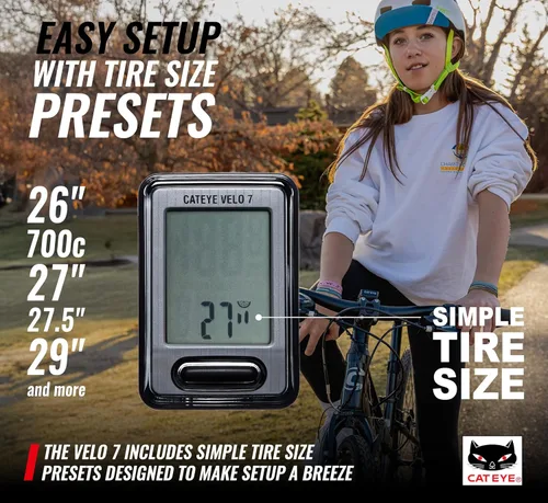 Miniatura 6 de CATEYE Computadora de bicicleta con cable - Velocímetro y odómetro de nivel básico, perfecto para ciclistas principiantes, arranque y parada