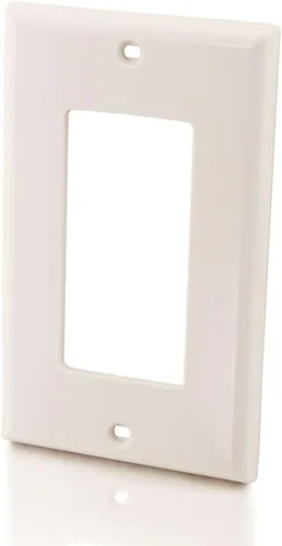 Miniatura 2 de C2G 03721 Placa de pared Keystone de dos puertos, color blanco