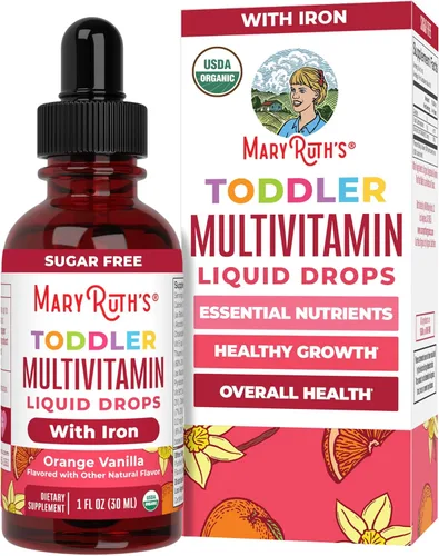 MaryRuth Organics CoComelon Multivitamínico para niños pequeños con hierro | Apoyo inmunológico | Vitaminas para niños pequeños | Orgánico USDA |