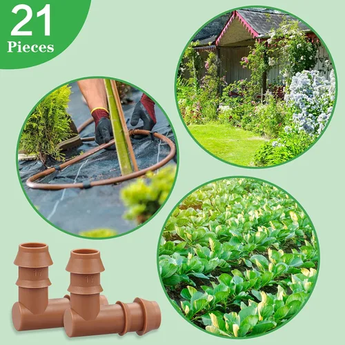 Miniatura 7 de Paquete de 21 conectores universales de púas para riego por goteo de 1/2 pulgada