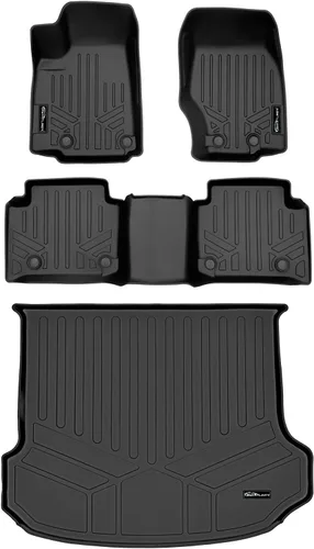 Miniatura 9 de SMARTLINER Juego de alfombrillas de primera fila para todo tipo de clima, compatibles con Jeep Grand Cherokee 4xe 2022-2025
