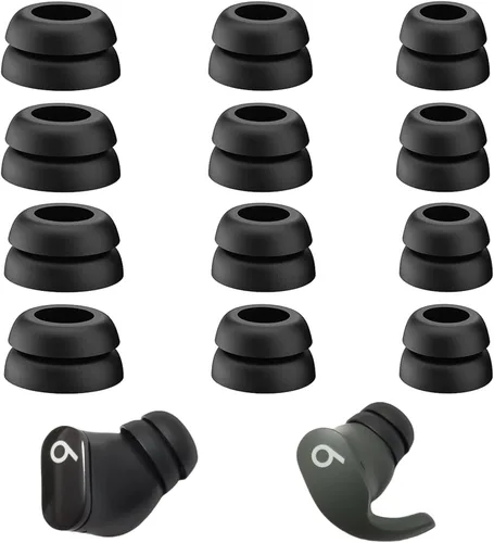 Miniatura 6 de Puntas de silicona para auriculares Beats Studio Buds - Funda de repuesto para auriculares de 6 pares, color negro