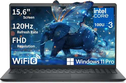 Dell Computadora portátil para el hogar y los estudiantes, Intel Core 3 100U, 8 GB DDR5 RAM, SSD de 512 GB, Business 15.6" Pro 15 Essential 120Hz