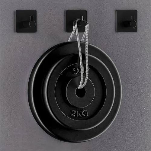 Miniatura 2 de Ganchos autoadhesivos para toallas de baño de níquel cepillado para montar en la puerta de baño, tiras fuertes de acero inoxidable SUS304