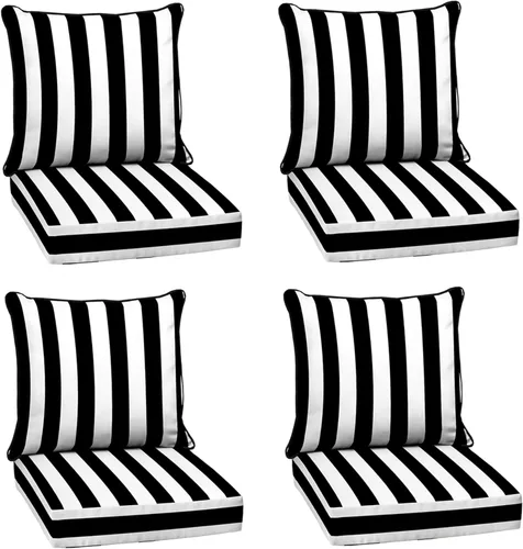 Miniatura 138 de Arden Outdoor Deep Seat Cushion Set, 24 x 24 pulgadas, Cojín para exteriores resistente al clima, a la lluvia y a la decoloración para silla, sofá