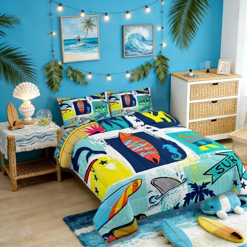 Miniatura 14 de Castle Fairy - Juego de funda de edredón con bandera estadounidense tamaño King, ropa de cama para niñas y adolescentes, funda de edredón con Multi