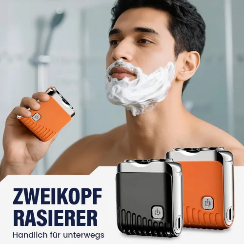 Miniatura 4 de Mini Electric Shaver, 2026 New Dual Head Waterproof Rechargeable Razor Mini Wet Dry Shaving Razor for Travel Home (Black)