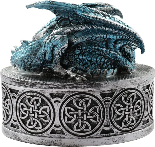 Miniatura 4 de Caja de almacenamiento única de regalo de dados DND con patrón de dragón, gran caja de regalo DND, juegos de mesa MTG de mazmorras y dragones