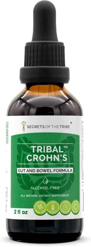 Miniatura 7 de Tribal Crohn - Tintura de glicerita sin alcohol, olmo resbaladizo, perejil, malvavisco, cúrcuma, incienso, té verde. Extracto de hierbas fórmula