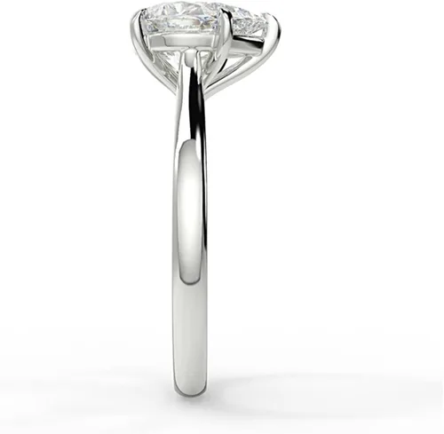 Miniatura 3 de WSX - Anillo de compromiso de oro de 10/14/18 quilates de 2 quilates para mujer, diseño de lágrima personalizada, moissanita, promesa de boda