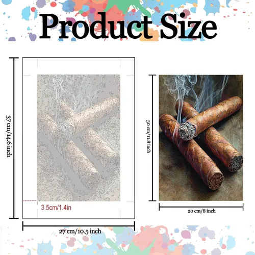 Miniatura 4 de Aihonmin Whisky de cigarros, paquete de 6 pinturas por números para adultos principiantes, whisky, cigarrillos, kits de pintura al óleo sobre lienzo