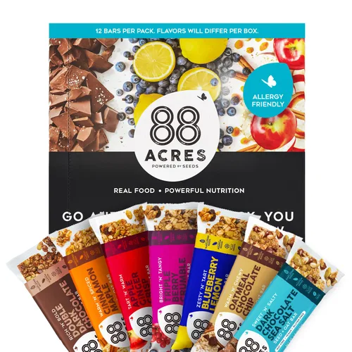 Miniatura 9 de 88 Acres Barras de granola Arándano Limón Barra de granola de avena y semillas sin gluten, sin frutos secos Vegana y siempre sin OMG Paquete