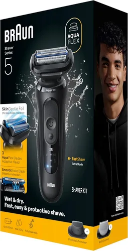 Miniatura 12 de Braun Series 5 - Afeitadora eléctrica para hombres, maquinilla de afeitar de lámina húmeda y seca, accesorio de recortadora de precisión, accesorio