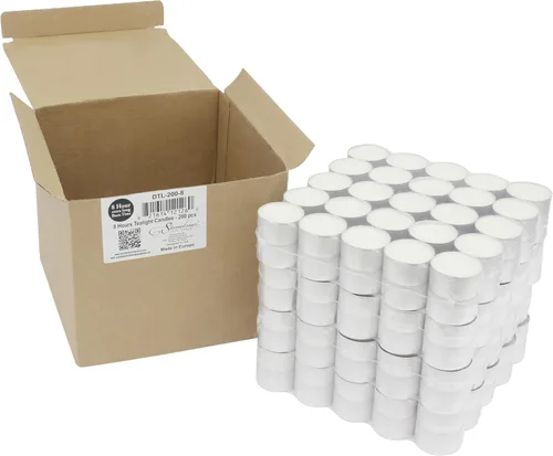 Miniatura 3 de Stonebriar Paquete de 50 velas de té largas sin perfume sin perfume con 8 horas de tiempo de combustión extendido, color blanco, 50