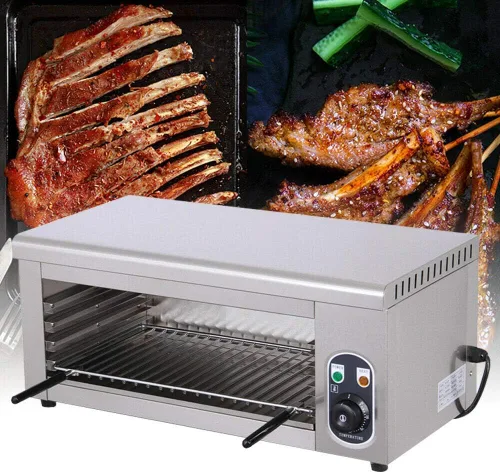 Miniatura 2 de TFCFL Salamander - Parrilla para encimera, 2000 W, triturador de queso eléctrico de 2000 W, asador de queso montado en la pared, encimera