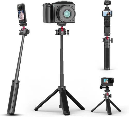 Miniatura 8 de ULANZI MT-16 Mini trípode extensible para cámara, ajuste de 4 niveles, cabeza esférica de 360°, zapata fría, ligero, portátil, palo selfie vlog