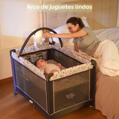 Miniatura 8 de Pamo Babe Empaca y juega con el moisés, corral portátil para bebé Gris