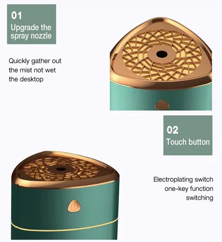 Miniatura 7 de Humidificador para el hogar, niebla fría de llenado superior de 1 litro para bebés y plantas, humidificador de escritorio USB para dormitorio