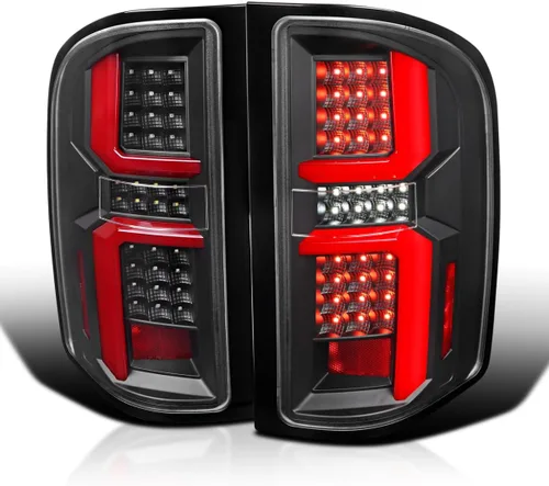 Miniatura 9 de SPEC-D TUNING Luces traseras LED rojas con barras de luz LED compatibles con Chevy Silverado 2007-2013 1500/2500HD/3500HD, montaje de par izquierdo