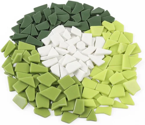 Miniatura 17 de Youway Style Azulejos de mosaico para manualidades a granel, piezas de vidrio de mosaico roto de 7.05 oz para manualidades de mosaico de jardín