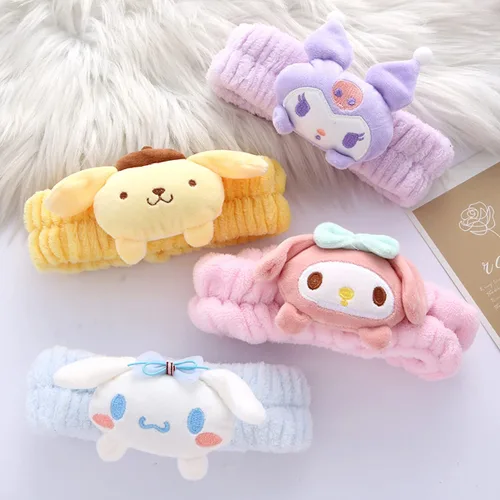 Miniatura 7 de Diadema Kawaii Spa para lavar la cara, maquillaje, fiesta, diadema azul suave para mujeres y niñas