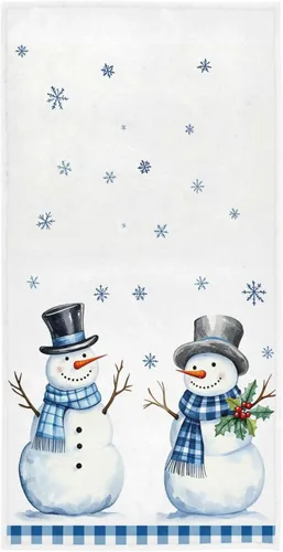Miniatura 25 de Pfrewn Toallas de mano de copos de nieve de Navidad de 16 x 30 pulgadas, toalla de baño retro con purpurina, ultra suave, altamente absorbente, Copo