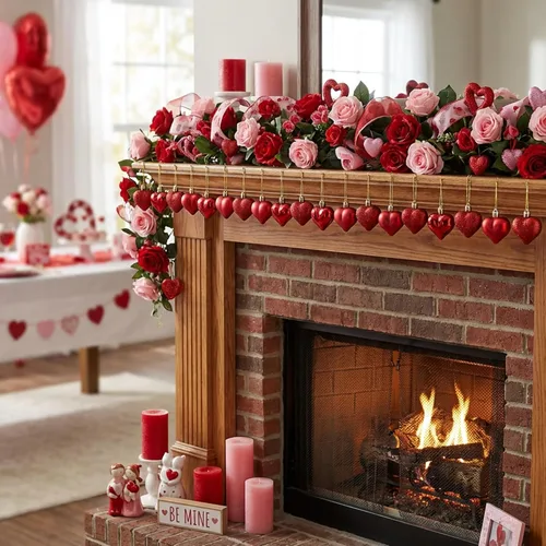 Miniatura 5 de 60 adornos de corazón para el día de San Valentín, Día de la Madre, adornos colgantes con forma de corazón para San Valentín, árbol, boda, Rojo
