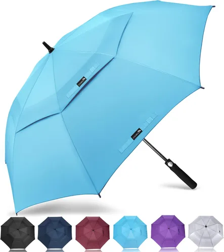 Miniatura 11 de ZOMAKE - Paraguas de golf a prueba de viento, extragrande, de gran tamaño, de doble dosel resistente para lluvia, juegos deportivos y carrito