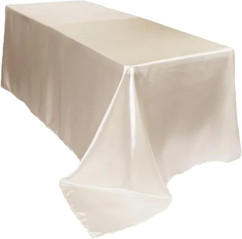 Miniatura 18 de YOUR CHAIR COVERS - Mantel rectangular de satén de 90 x 156 pulgadas - Manteles de mesa rectangulares de satén brillante blanco para mesas