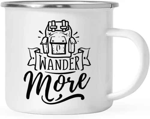 Miniatura 11 de Andaz Press Taza de café de acero inoxidable de 11 onzas, regalo de «And So The Adventure Begins», 1 paquete, cumpleaños, Navidad, exteriores, boda