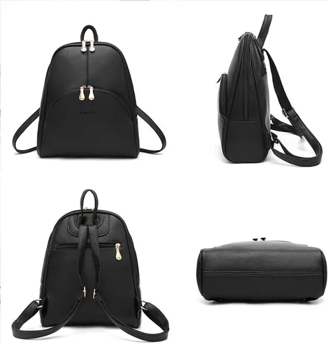 Miniatura 3 de Nevenka mochila informal estilo cartera de imitación cuero con cierre para mujer