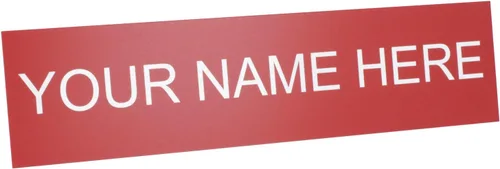 Miniatura 7 de ExcelMark Placa de nombre personalizada para puerta, oficina, pared, personalizada con tu texto, 2 x 8 pulgadas (1 línea, negro)