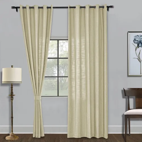 Miniatura 25 de Fcosie Cortinas de lino de 50 pulgadas de ancho x 63 pulgadas de largo, paneles de cortina filtrantes de luz, paneles de cortina con ojales