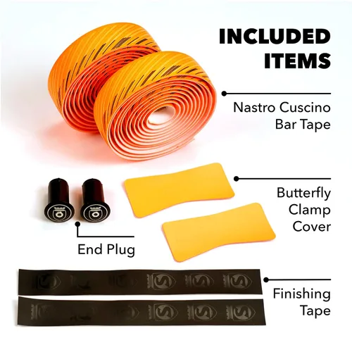 Miniatura 4 de SILCA Nastro Cuscino - Cinta para manillar de bicicleta, color negro de 0.098 pulgadas, cinta de barra de bicicleta extra gruesa, viene con tapones