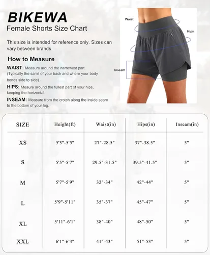 Miniatura 7 de Bikewa Pantalones cortos de ciclismo de montaña para mujer, acolchados en 4D, con bolsillos con cremallera