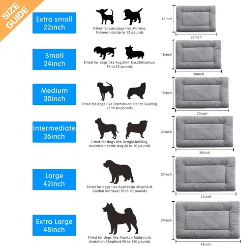 Miniatura 2 de Camas para Perros Almohadilla para Jaula para Perros Medianos/Grandes que se Ajusta a Jaulas de Perros, Almohadilla de Perrera Lavable y Gris