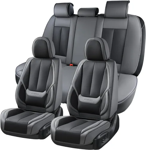 Miniatura 65 de Coverado Juego completo de fundas de asiento de automóvil, fundas de asiento para automóviles, fundas de asiento de coche beige para asientos