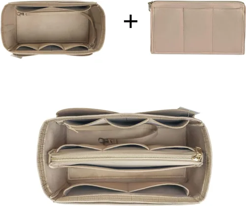 Miniatura 5 de ZTUJO Organizador de bolso, organizador de bolsa de fieltro con cremallera de metal, bolso y moldeador de bolso, para Speedy Neverfull Tote, 7