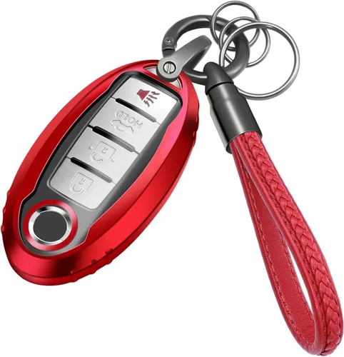 Miniatura 11 de Funda para llavero para Nissan antes de 2023 Altima Maxima Sentra X Trail Patrol Murano Rogue Pathfinder Serena Kicks Armada Versa, negro