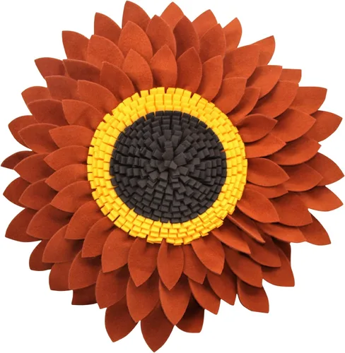 Miniatura 27 de Almohada de flores – Almohadas decorativas de girasol – Almohada redonda de margaritas de flores 3D – Almohada redonda de acento de girasol – Soleado