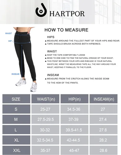 Miniatura 7 de HARTPOR Pantalones deportivos de algodón para mujer, pantalones deportivos para yoga, pantalones deportivos casuales para correr con bolsillos